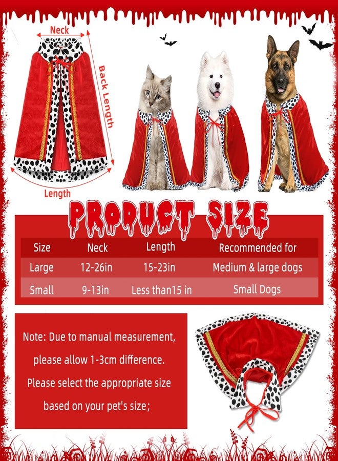 Bolake Large Dog Halloween Costumes Dog King Costumes Cape Crown for Medium Dogs Funny King Prince Halloween Cosplay Costume for Large Medium Small Dogs Cats - Image 2